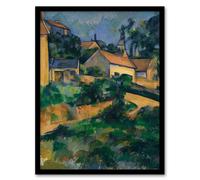 Artery8 Paul Cezanne Framed Wall Art Print Turning Road at Montgeroult | Size: A4 Artery8 Multicolor A4