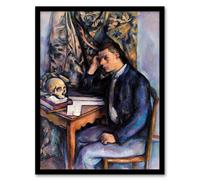Artery8 Paul Cezanne Framed Wall Art Young Man & Skull Portrait Painting | Size: A4 Artery8 Multicolor A4