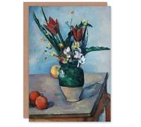 Artery8 Paul Cezanne Personalised Art Card The Vase of Tulips Still Life Painting