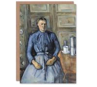 Artery8 Paul Cezanne Personalised Art Card Woman with a Coffeepot Portrait