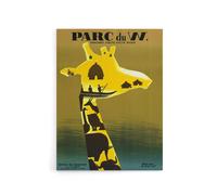 Artery8 Paul Colin Dahomey Nature Reserve Advert Canvas Wall Art Print in Yellow | Size: W12" x H16" Artery8 Yellow W12" x H16"