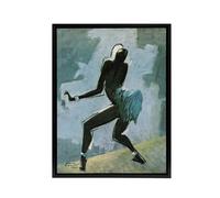 Artery8 Paul Colin Dancer Singer Josephine Baker Framed Canvas Wall Art Print in Blue | Size: W12" x H16" Artery8 Blue W12" x H16"