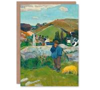 Artery8 Paul Gauguin Art Card The Swineherd Rural France Landscape