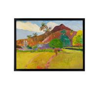 Artery8 Paul Gauguin Tahitian Landscape Framed Canvas Wall Art Print | Size: W12" x H16" Artery8 Multicolor W12" x H16"