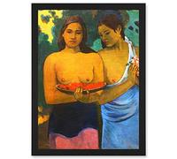 Artery8 Paul Gauguin Two Tahitian Women Old Master Painting Artwork Framed Wall Art Print A4
