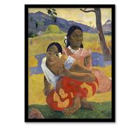 Artery8 Paul Gauguin When Will You Marry Oil Painting Framed Art Picture Print | Size: A3 Artery8 Multicolor A3