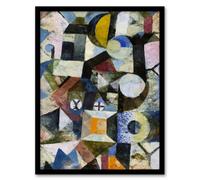 Artery8 Paul Klee Framed Wall Art Composition with Yellow Half Moon & Y | Size: A3 Artery8 Multicolor A3