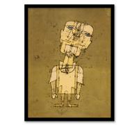Artery8 Paul Klee Framed Wall Art Ghost Of A Genius Abstract Self Portrait - A3 Size