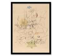 Artery8 Paul Klee Framed Wall Art Hope & Destruction Abstract Painting in Beige | Size: A4 Artery8 Beige A4