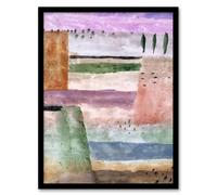 Artery8 Paul Klee Framed Wall Art Landscape with Poplars Abstract Painting | Size: A3 Artery8 Multicolor A3
