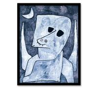 Artery8 Paul Klee Framed Wall Art Print Angel Applicant Abstract Painting in Blue | Size: A4 Artery8 Blue A4