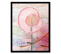 Artery8 Paul Klee Framed Wall Art Print Blossoming Flower Abstract Painting in White | Size: A4 Artery8 White A4