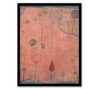 Artery8 Paul Klee Framed Wall Art Print Fruit on Red Abstract Painting | Size: A4 Artery8 Red A4