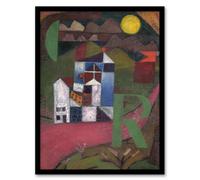 Artery8 Paul Klee Framed Wall Art Print Villa R Cubist Cityscape Painting - A3 Size