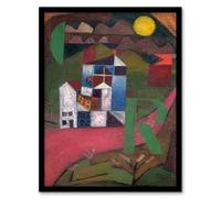 Artery8 Paul Klee Framed Wall Art Print Villa R Cubist Cityscape Painting | Size: A4 Artery8 Multicolor A4