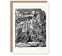 Artery8 Paul Nash Art Card Winter in Hampden Black White Landscape