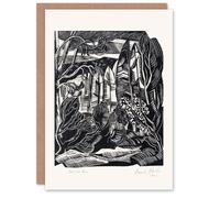 Artery8 Paul Nash Art Card Winter in Hampden Black White Landscape