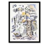 Artery8 Paul Nash Framed Wall Art Print Ghosts Design for Urne Buriall Book | Size: A4 Artery8 Multicolor A4