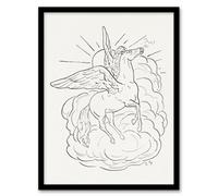 Artery8 Pegasus Flies In Front Of A Cloud Leo Gestel Framed Wall Art Print A4