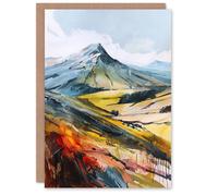 Artery8 Greeting Card Pen Y Fan Hiking Brecon Beacons Welsh Peak Blank For All Him Or Her Art Birthday Card