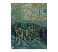Artery8 Penitentiary Prisoners Exercising Van Gogh Wall Art Poster Print 12X16"