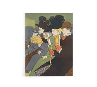 Artery8 People Reading Magazine on Train Canvas Wall Art Print E Penfield | Size: W24" x H32" Artery8 Multicolor W24" x H32"