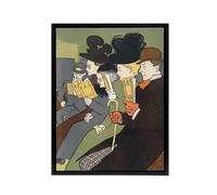 Artery8 People Reading Magazine on Train Framed Canvas Art Print E Penfield | Size: W24" x H32" Artery8 Multicolor W24" x H32"