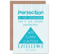 Artery8 Perfection Chase Catch Excellence Lombardi Birthday Greetings Card in Blue Artery8 Blue