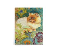 Artery8 Persian Cat With Floral Pattern Canvas Wall Art Print | Size: W24" x H32" Artery8 Multicolor W24" x H32"