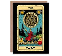 Artery8 Personalised Birthday Card Funny Tarot Card Design The Twat For Him Man Male Dad Brother Son Papa Grandad Greeting Card
