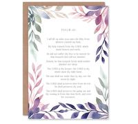 Artery8 Personalised Card Psalm 121 I Will Lift Up My Eyes Old Testament Christian Birthday Card For Him Or Her