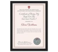 Artery8 Personalised Certificate Best Friend Bestie Ride Or Die A4 Black Framed Diploma Novelty Award Thank You