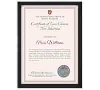 Artery8 Personalised Certificate Step Parent Mum Dad Love A4 Black Framed Diploma Novelty Award Thank You Birthday