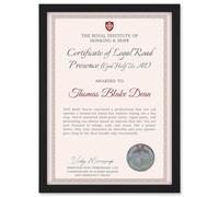 Artery8 Personalised Fun Fake Certificate Legal Road Presence Funny Gag Fun Joke New Car Driver A4 Black Framed Diploma Novelty Award