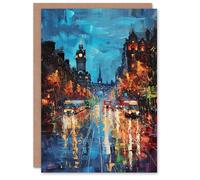 Artery8 Personalised Greeting Card Edinburgh Princes Street Cityscape Painting Birthday Card Him Her All