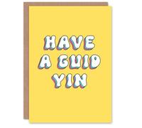 Artery8 Personalised Have a Guid Yin Scottish Slang Good One For Her Gran Sister Niece Daughter Wife Woman Birthday Card