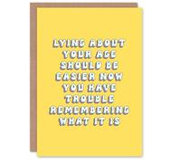 Artery8 Personalised Lying Easier Trouble Remembering Old Age Joke For Her Woman Wife Gran Mum Sister Birthday Card