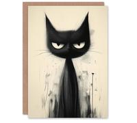 Artery8 Personalised Sinister Black Cat Creepy Witches Coven Horror For All Halloween Card