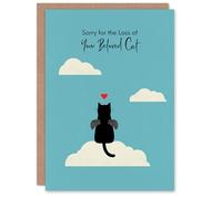 Artery8 Pet Cat Sympathy Personalised Greeting Card - Cute Sorry for Your Loss Beloved Pet Design