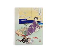 Artery8 Pet Dog Playing With Flower Cart Canvas Wall Art Print Gekko | Size: W12" x H16" Artery8 Multicolor W12" x H16"