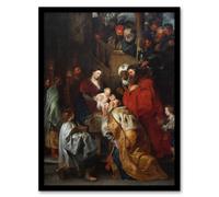 Artery8 Peter Paul Rubens Adoration of the Magi Biblical Framed Art Print | Size: W12" x H16" Artery8 Multicolor W12" x H16"