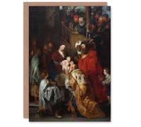 Artery8 Peter Paul Rubens Adoration of the Magi Biblical Scene Blank Art Greeting Card