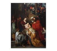 Artery8 Peter Paul Rubens Adoration of the Magi Biblical Scene Wall Art Print | Size: W18" x H24" Artery8 Multicolor W18" x H24"