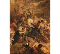 Artery8 Peter Paul Rubens Carrying Of The Cross Painting Premium Wall Art Canvas Print 18X24 Inch