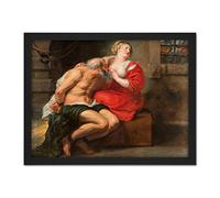 Artery8 Peter Paul Rubens Cimon And Pero Roman Charity Artwork Framed Wall Art Print 18X24 Inch