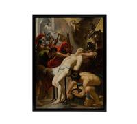 Artery8 Peter Paul Rubens Martyrdom of Saint Lawrence Framed Canvas Art Print | Size: W12" x H16" Artery8 Multicolor W12" x H16"
