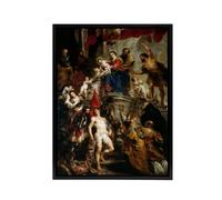 Artery8 Peter Paul Rubens Mystic Marriage of Saint Catherine Framed Canvas Art | Size: W12" x H16" Artery8 Multicolor W12" x H16"