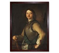 Artery8 Peter The Great Tsar Of Russia Portrait Painting Art Print Framed Poster Wall Decor 12x16 inch