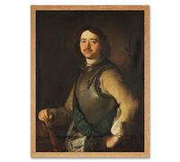 Artery8 Peter The Great Tsar Of Russia Portrait Painting Art Print Framed Poster Wall Decor 12x16 inch