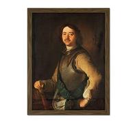 Artery8 Peter The Great Tsar Of Russia Portrait Painting Artwork Framed Wall Art Print 18X24 Inch